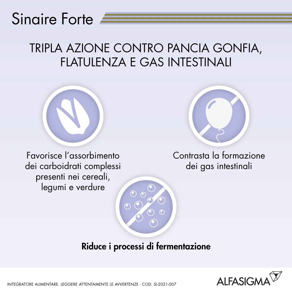 SINAIRE Sinaire Forte 60 comprimés contre les gaz intestinaux