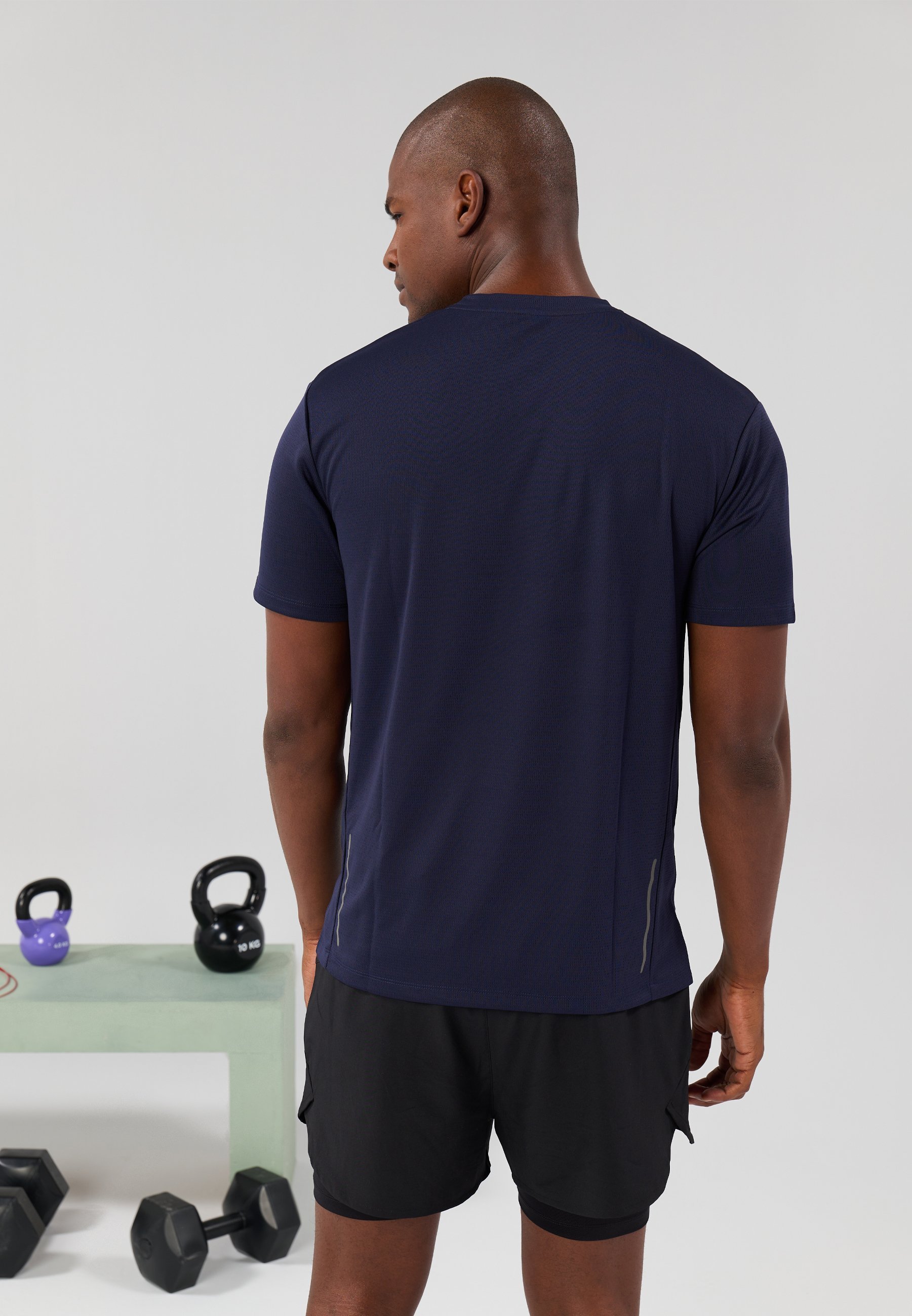 „Pier One Sport“ ESSENTIAL QUICK DRY MESH REGULAR FIT marškinėliai - Paprasti marškinėliai - tamsiai mėlyni