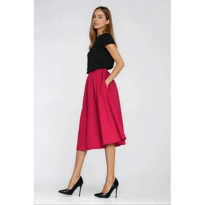 Nife Women's Flared Midi Skirt