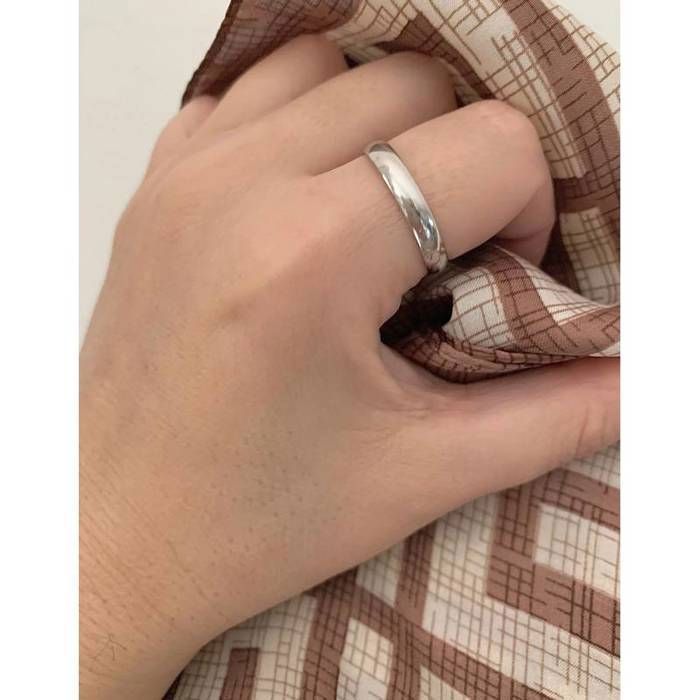 Smooth Rhodium-Plated 925 Sterling Silver Wedding Band for Men/Women - BIJOUXIA - Jewelry - Unisex