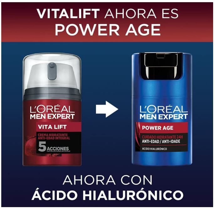 „L'Oréal Men Expert Power Age“ kompleksinė drėkinamoji priemonė nuo senėjimo vyrams Kremai nuo raukšlių