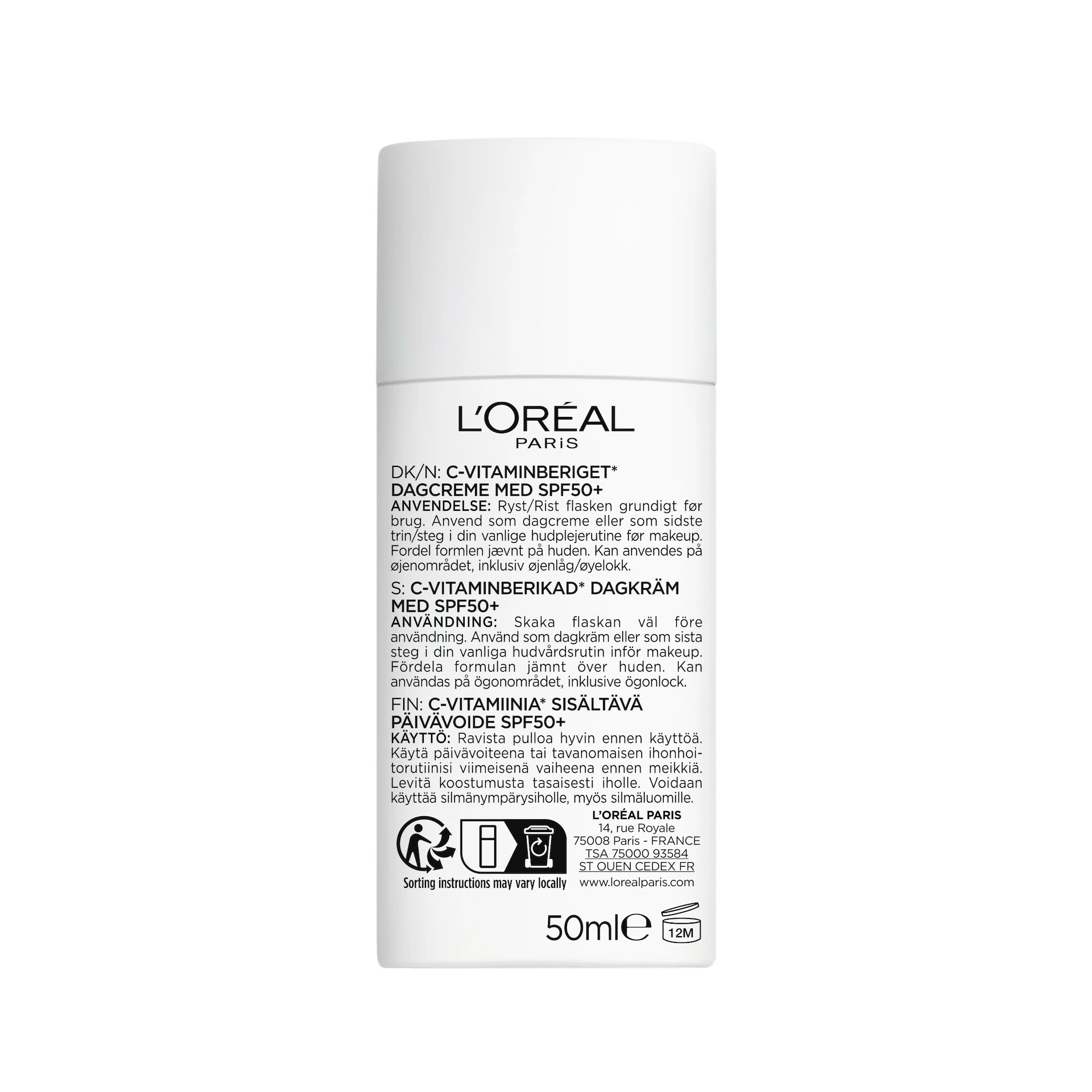 Revitalift Clinical napi hidratáló folyadék SPF50 50 ml - L'Oréal Paris