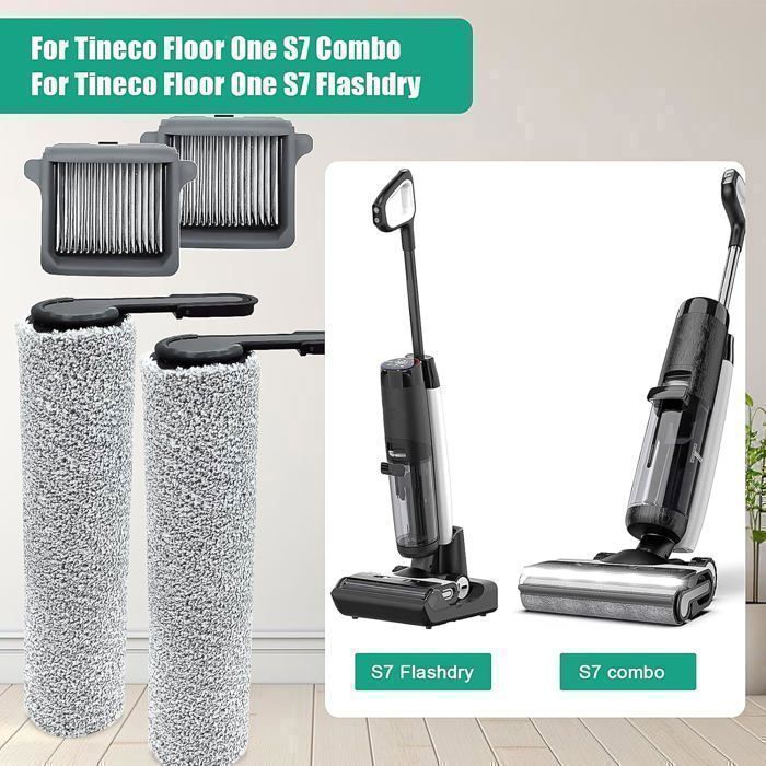 Accessoires voor Tineco Floor One S7 Combo, S7 Flashdry, Switch S7 en Stretch S6. Vervangingsonderdelen voor nat- en droogstofzuigers.