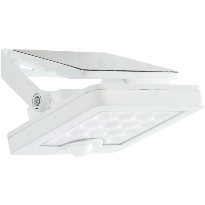 Luminária de parede externa - BRILLIANT - LUTON - LED e energia solar - Sensor de movimento - Plástico e metal - 4 W - Branca