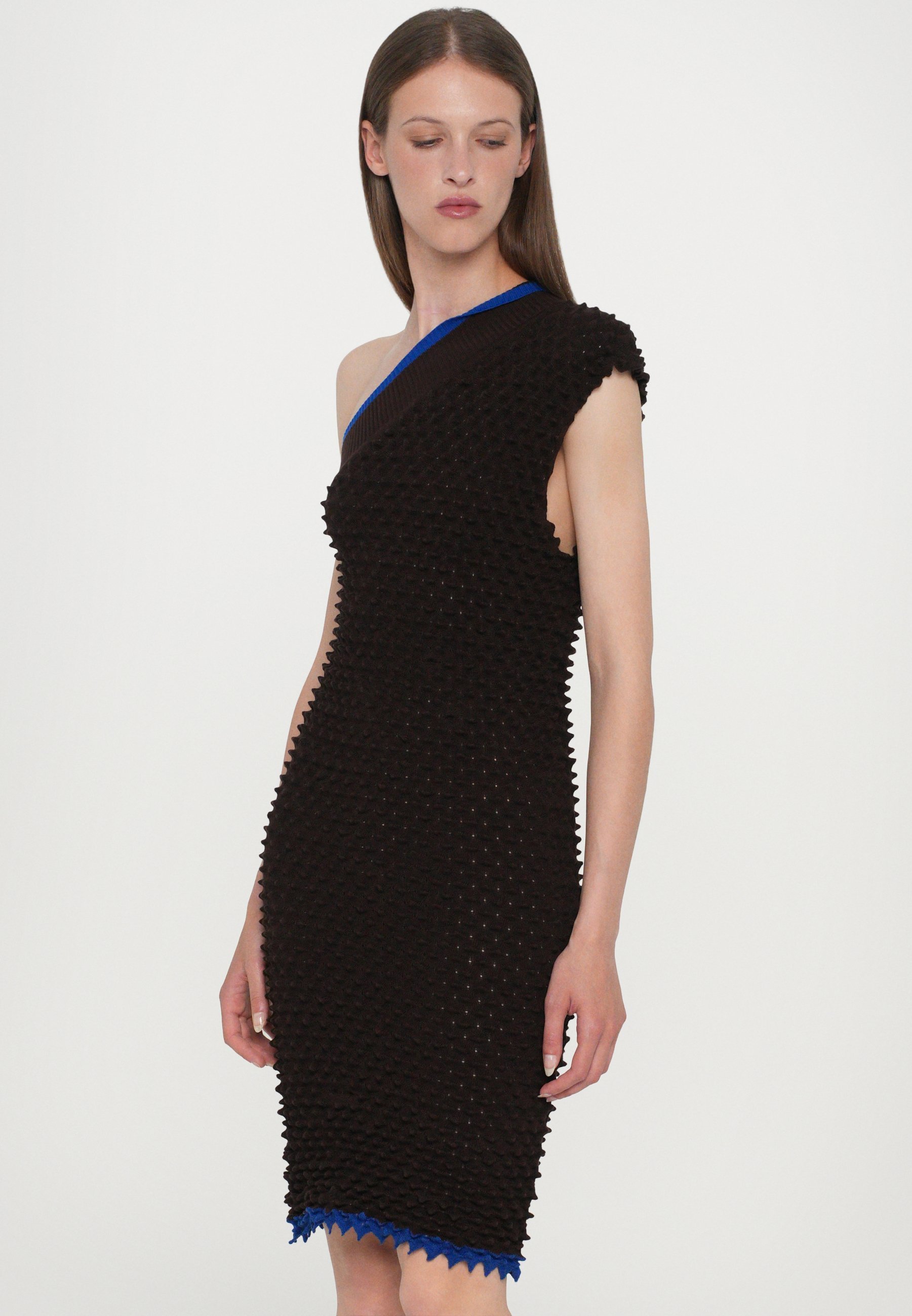 Chet Lo SLANT DRESS - Abito da cocktail / Abito da festa - marrone/blu elettrico
