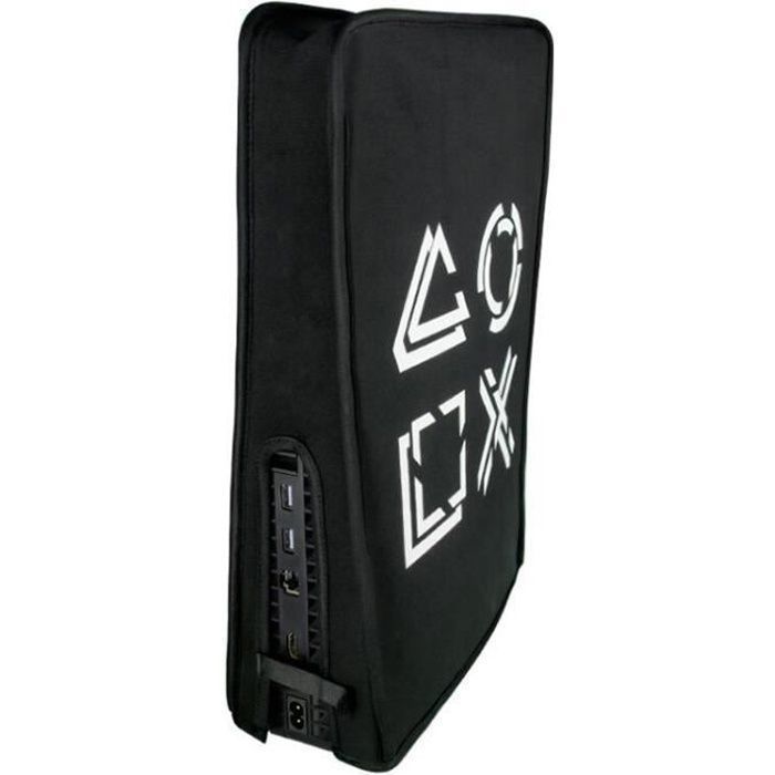 Housse de protection - Console PS5 - Tissu de plongée - Noir et blanc - Anti-poussière