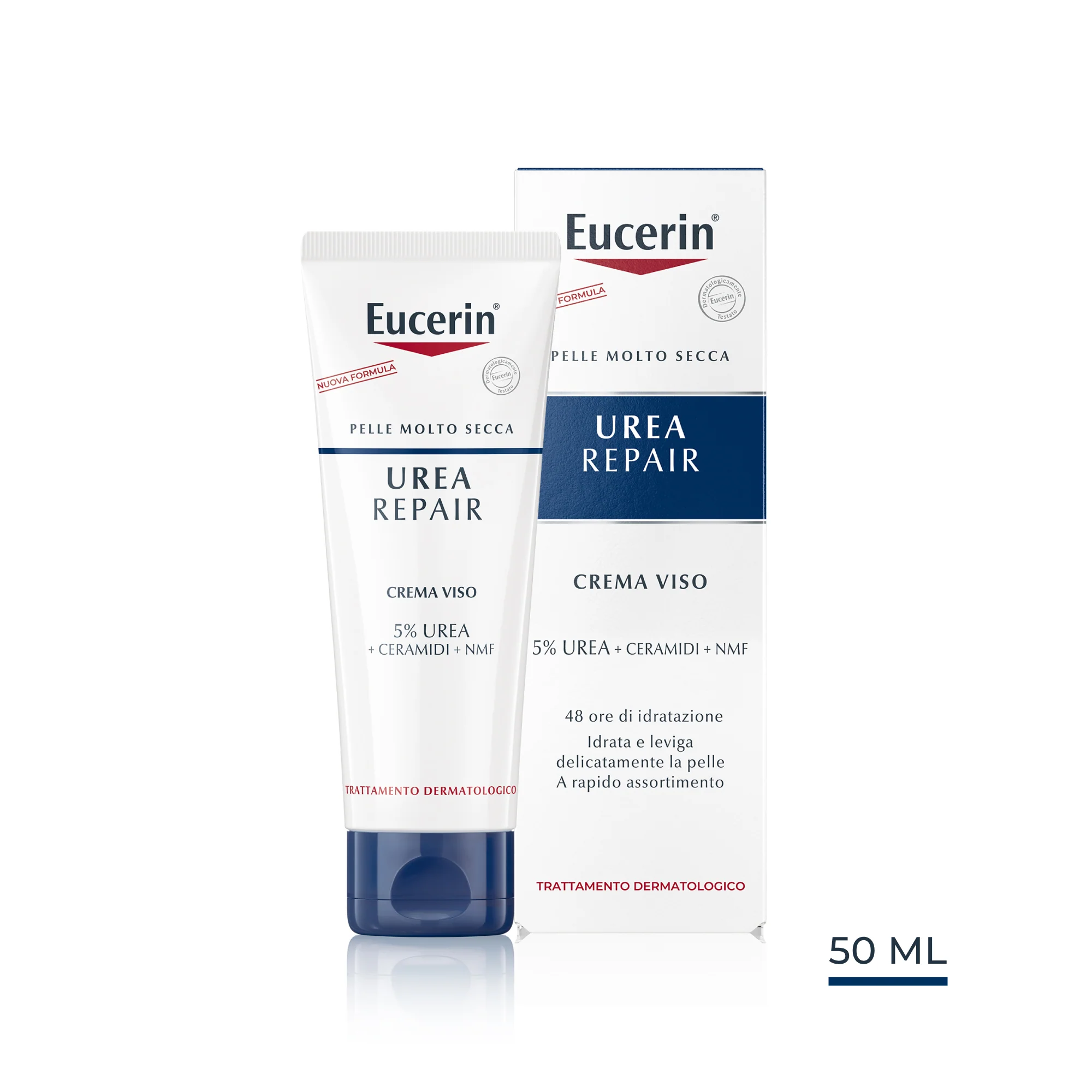 UreaRepair Crema Viso Levigante 5% Urea - Tratt.viso 24 ore lenitiva