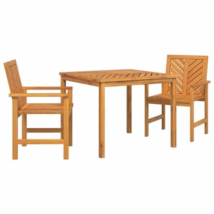 STAR SALE® Juego de mesa y sillas de jardín (3 piezas) - Resistente a los rayos UV - Marrón 90x90x74 cm T1