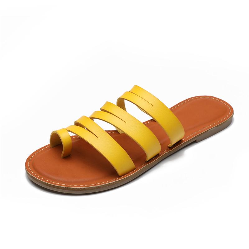 Ciabatte da donna tinta unita, ciabatte casual da donna con clip, scarpe da spiaggia comode e alla moda da donna, ballerine da donna per esterni, taglie forti