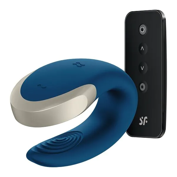 Satisfyer Masażer Double Love Connect App Blue