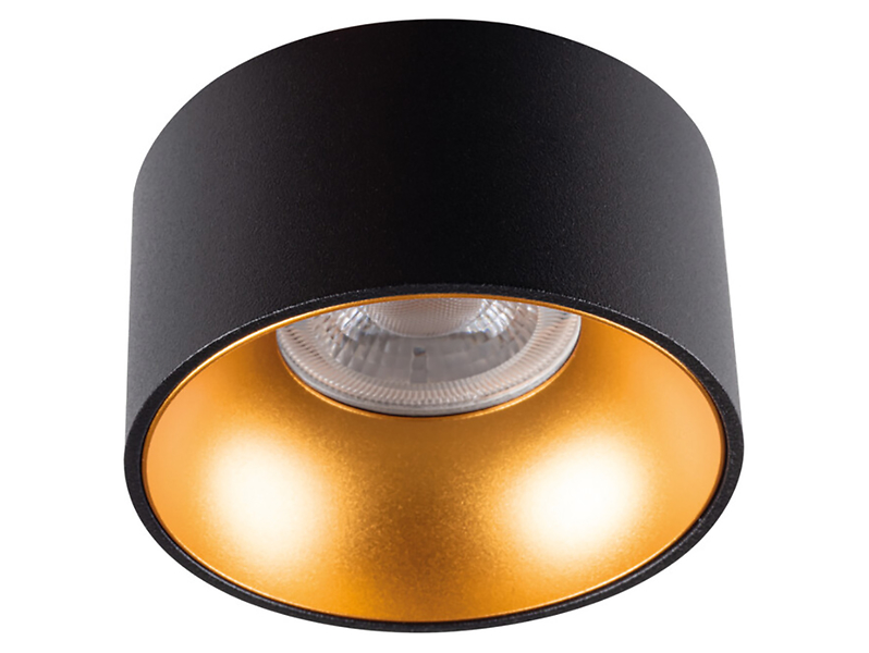 Lampa sufitowa Mini Riti aluminiowa czarno-złota
