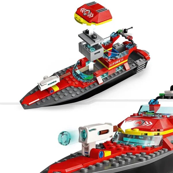 LEGO City 60373 Gasilski reševalni čoln<br>8 cm x 23 cm x 7 cm