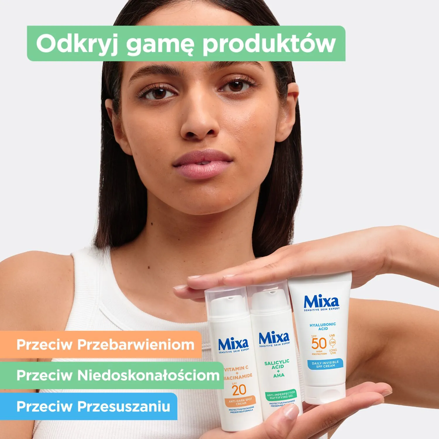 Mixa Żel matujący do twarzy przeciw niedoskonałościom Kwas Salicylowy + Kwasy AHA