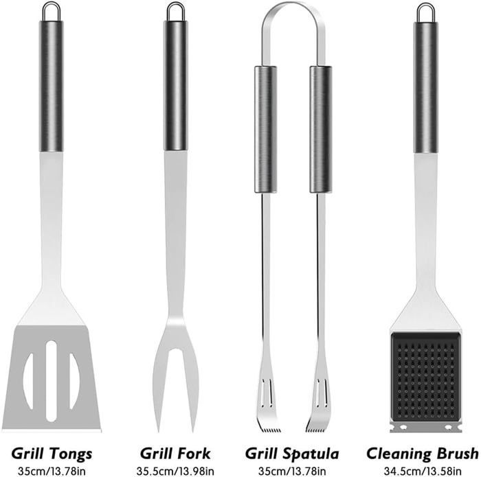 Barbecue Kit, Barbecue Utensils, Barbecue Accessories, 75-Piece Stainless Steel Barbecue Accessories with Shells