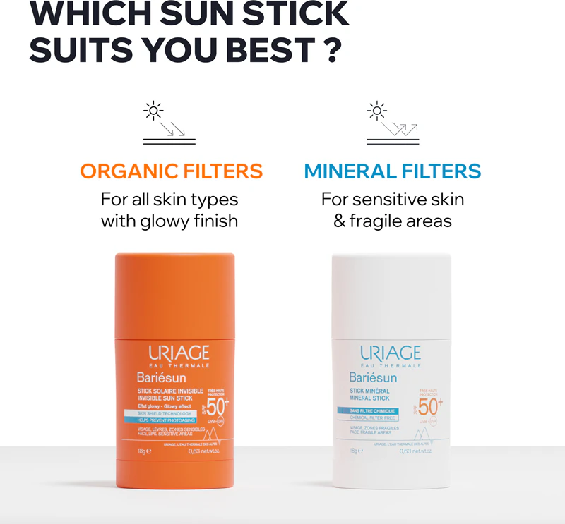Uriage Bariésun Mineral Stick SPF 50+ minerálna ochranná tyčinka na citlivé oblasti SPF 50+