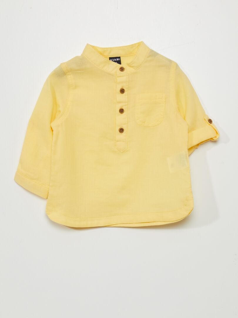 Camisa com gola Seraph - AMARELA