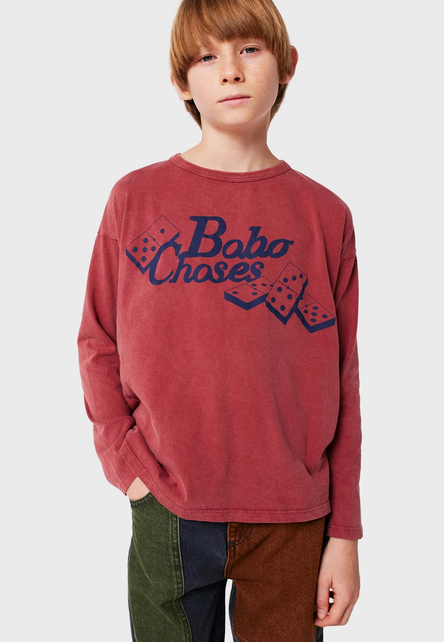 Bobo sceglie DOMINOS UNISEX - Maglia a maniche lunghe - rossa