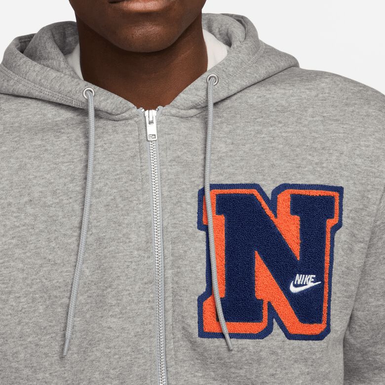 Club Basketball Fullzip Pullover Hoodie Varsity