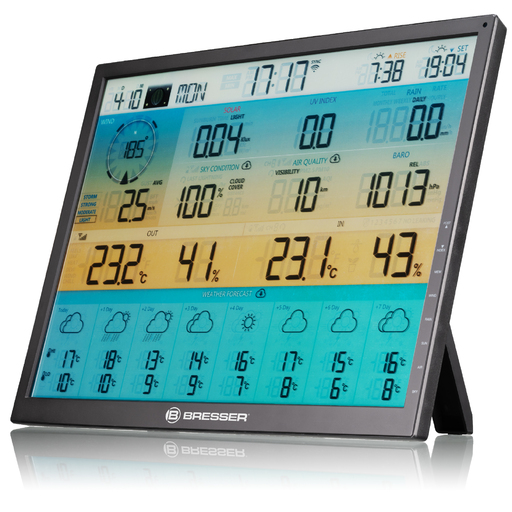 Bresser 4cast XL 7-v-1 8-dňová meteorologická stanica so solárnym senzorom