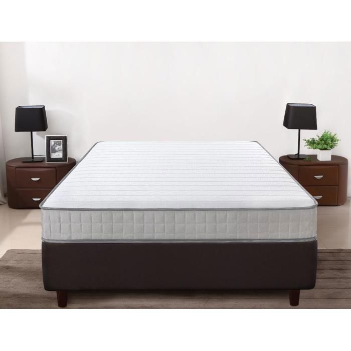 Juego de colchón, edredón y almohada de 140x200 cm - Espuma viscoelástica - 20 cm - Firme - Hipoalergénico - Tamaño doble