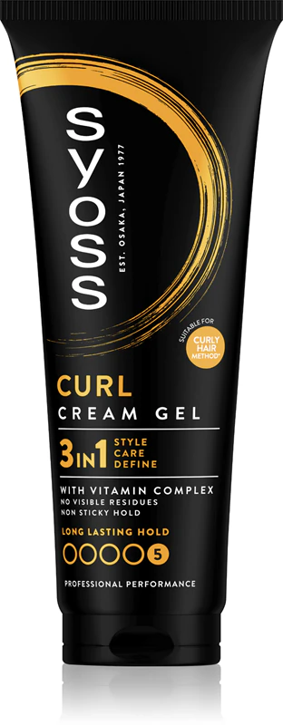 Syoss Curl Cream Gel, stylingový krém, který zvýrazňuje vlny gelovou konzistencí.