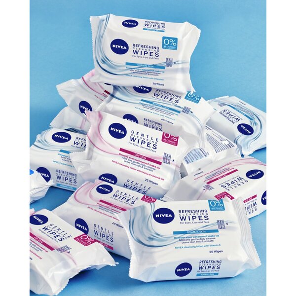 NIVEA 3-in-1 Verfrissende Reinigingsdoekjes<br>25 stuks