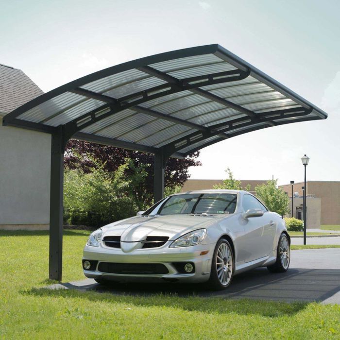 Carport en aluminium et polycarbonate Arizona Wave 4.95 x 2.89 m