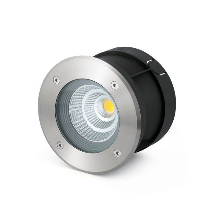 Infälld utomhusspotlight - Faro - Suria - Grå - Rostfritt stål - 12W - Integrerad LED
