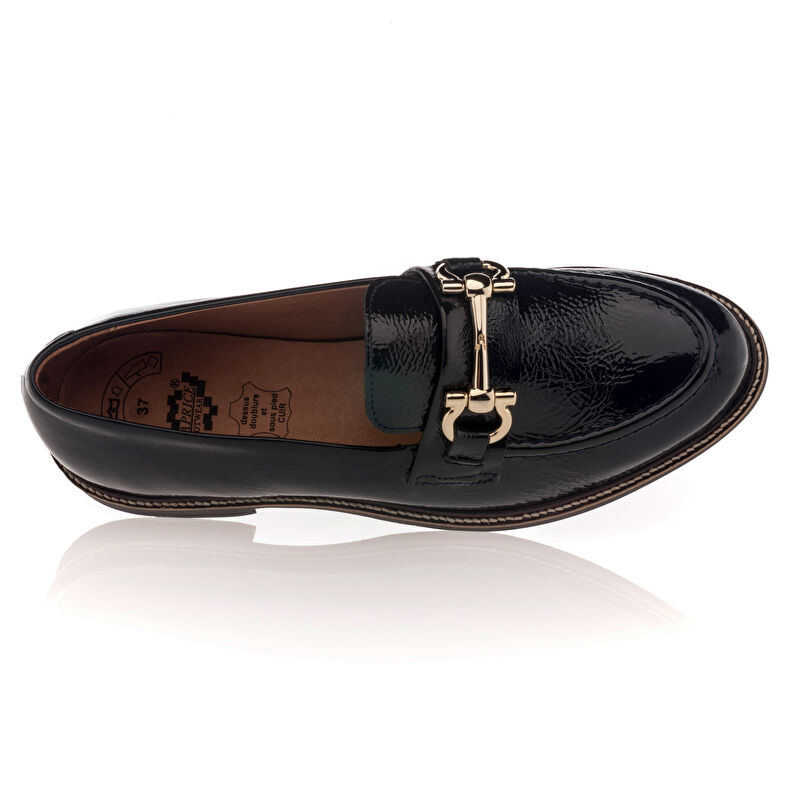Blå loafers/båtskor för kvinnor