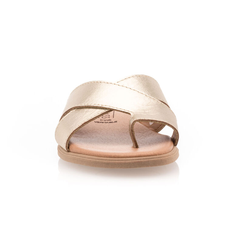 Chanclas/sandalias de dedo amarillas para mujer