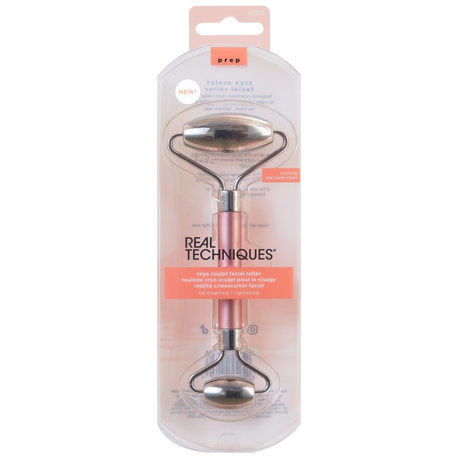 Real Techniques Eye Roller Skinimalist Cryo Sculpt Facial Roller - 1 stuk.