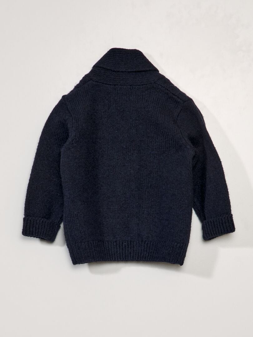 Cardigan in maglia fantasia - blu