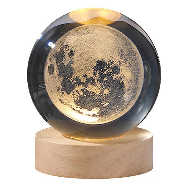 Bola De Cristal Luz Nocturna LED Galaxia Bola De Cristal - Luna