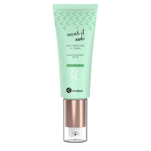 Kruidvat Wear It Nude Skin korekcijska CC krema SPF20 proti rdečici<br>30ml