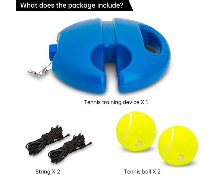 Balle de rebond pour entraîneur de tennis, équipement d'entraînement de tennis en solo, outil d'entraînement de tennis portable