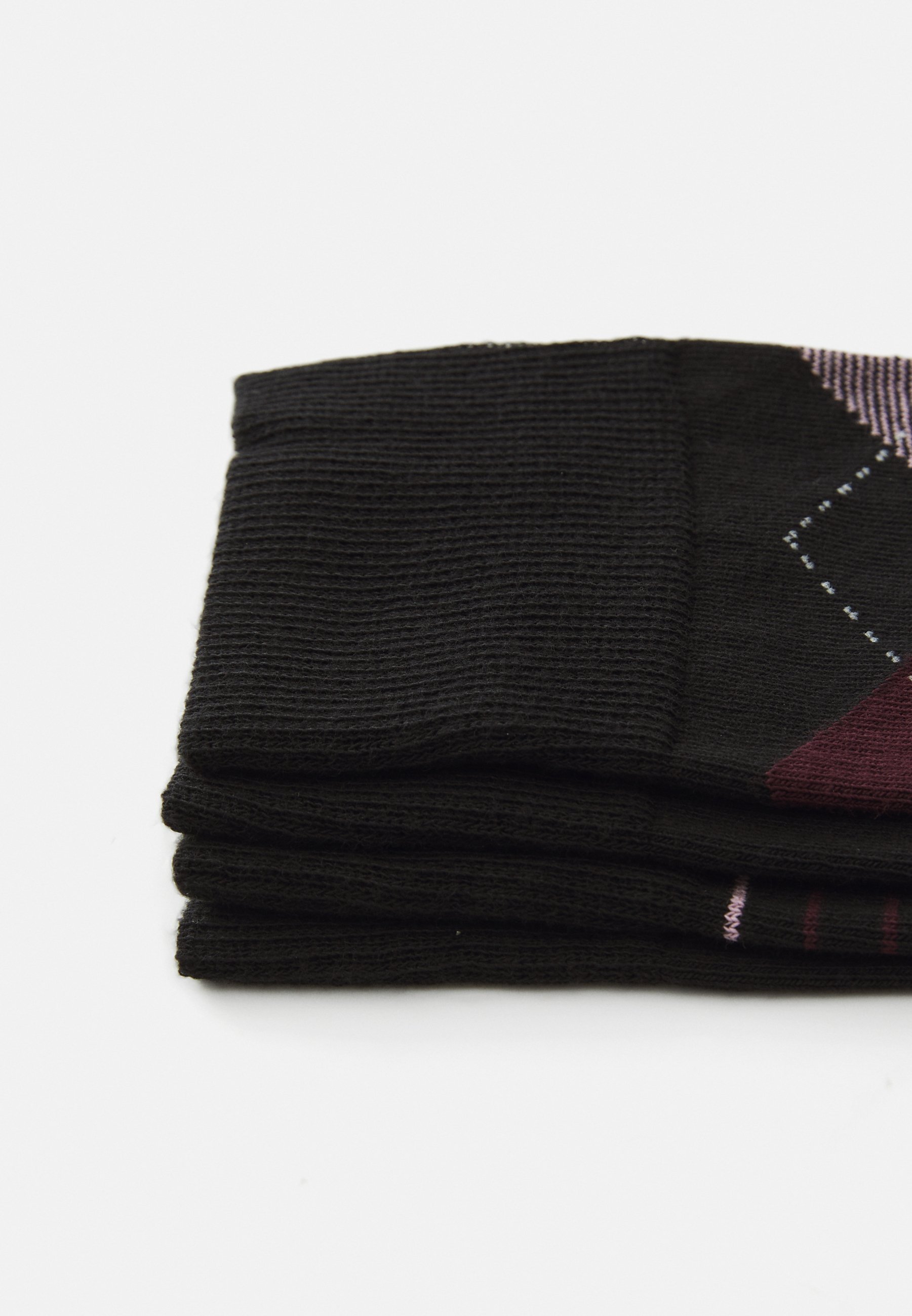 Tommy Hilfiger MEN CHECK STRIPE DOT ECOM4 PACK - Sokker - burgundy