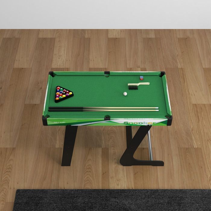 Mesa de bilhar SPORTNOW - Mesa dobrável americana compacta com acessórios, 2 tacos, 16 bolas, triângulo e giz - 104x55,5x68cm - Verde
