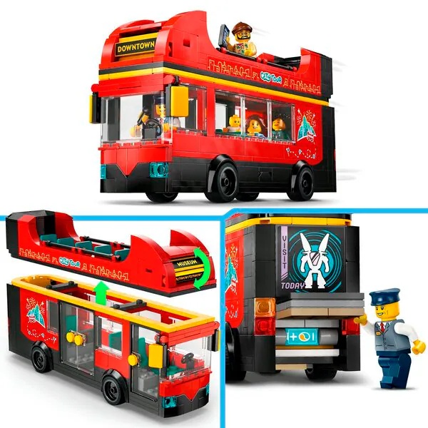 LEGO City 60407 Црвени двоспратни туристички аутобус