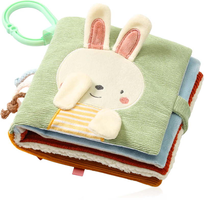 Livro sensorial reversível de pano BabyOno para bebês a partir de 0 meses - livro educativo de contraste