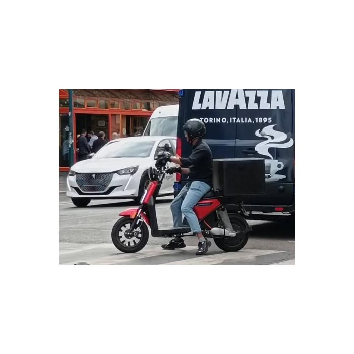 CKA Express 50cc equivalent electric scooter with 120L top case - Color: Red, Battery: 60v26Ah