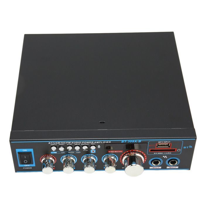 Garosa Mini BT digitale versterker, EU-stekker, 2 kanalen, volumeregeling, projectorgeluid, 220V