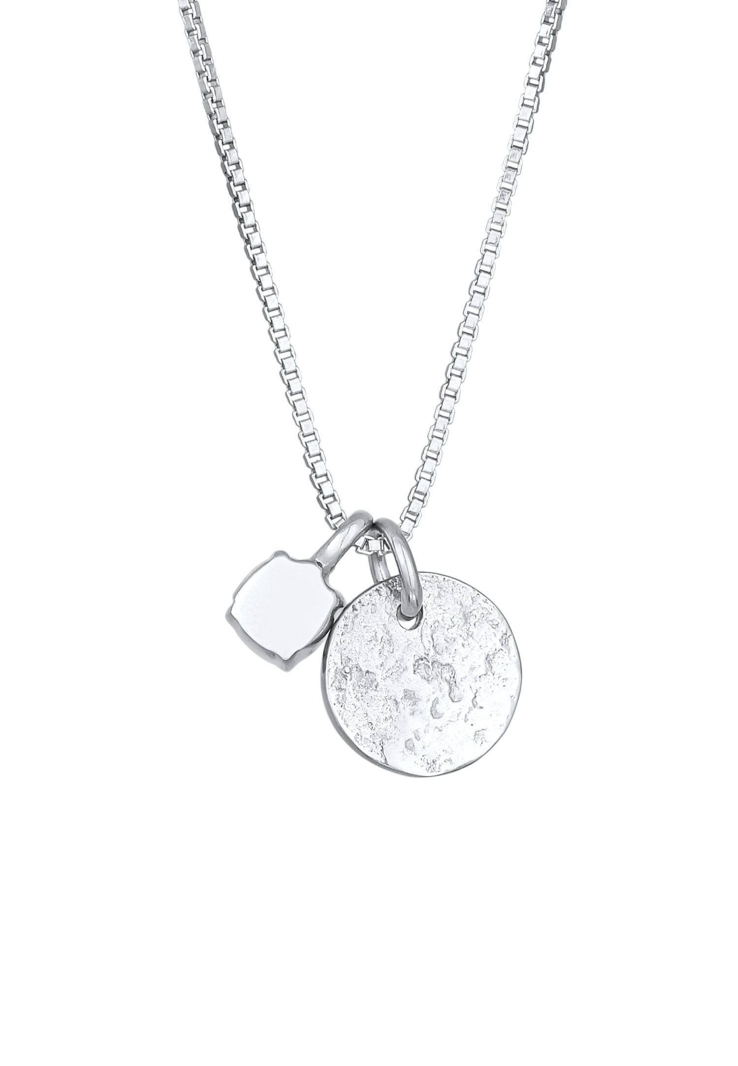 Elli Femmes plaquette pendentif solitaire avec cristal en argent sterling 925