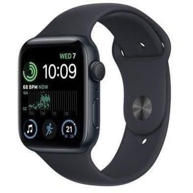 Apple Watch (Serie SE) 2022 GPS 40 mm - Aluminio negro - Correa deportiva negra - Reacondicionado - Muy buen estado