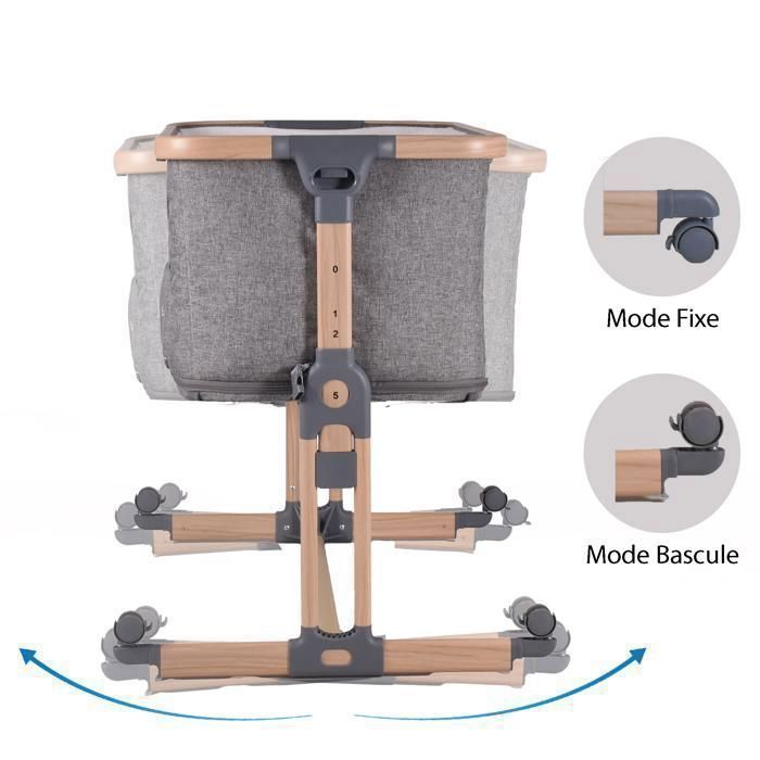 Cuna convertible 3 en 1 BEBE2LUXE Leo: cuna colecho ajustable, cama segura para bebé, corralito modular, desde el nacimiento hasta los 36 meses en modo corralito.