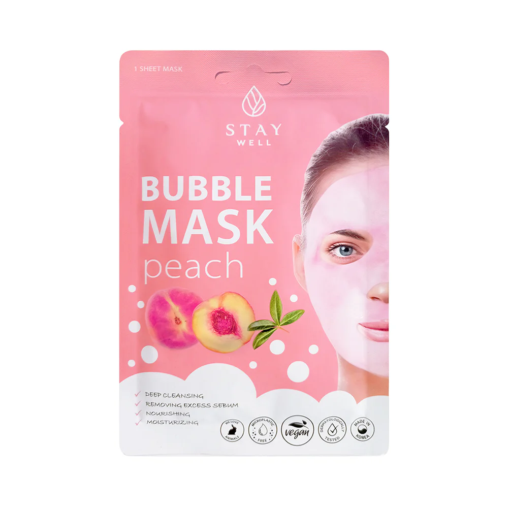 Mask Deep Cleansing Bubble Mask – PEACH - Maschera Purificante viso, Maschera Idratante viso