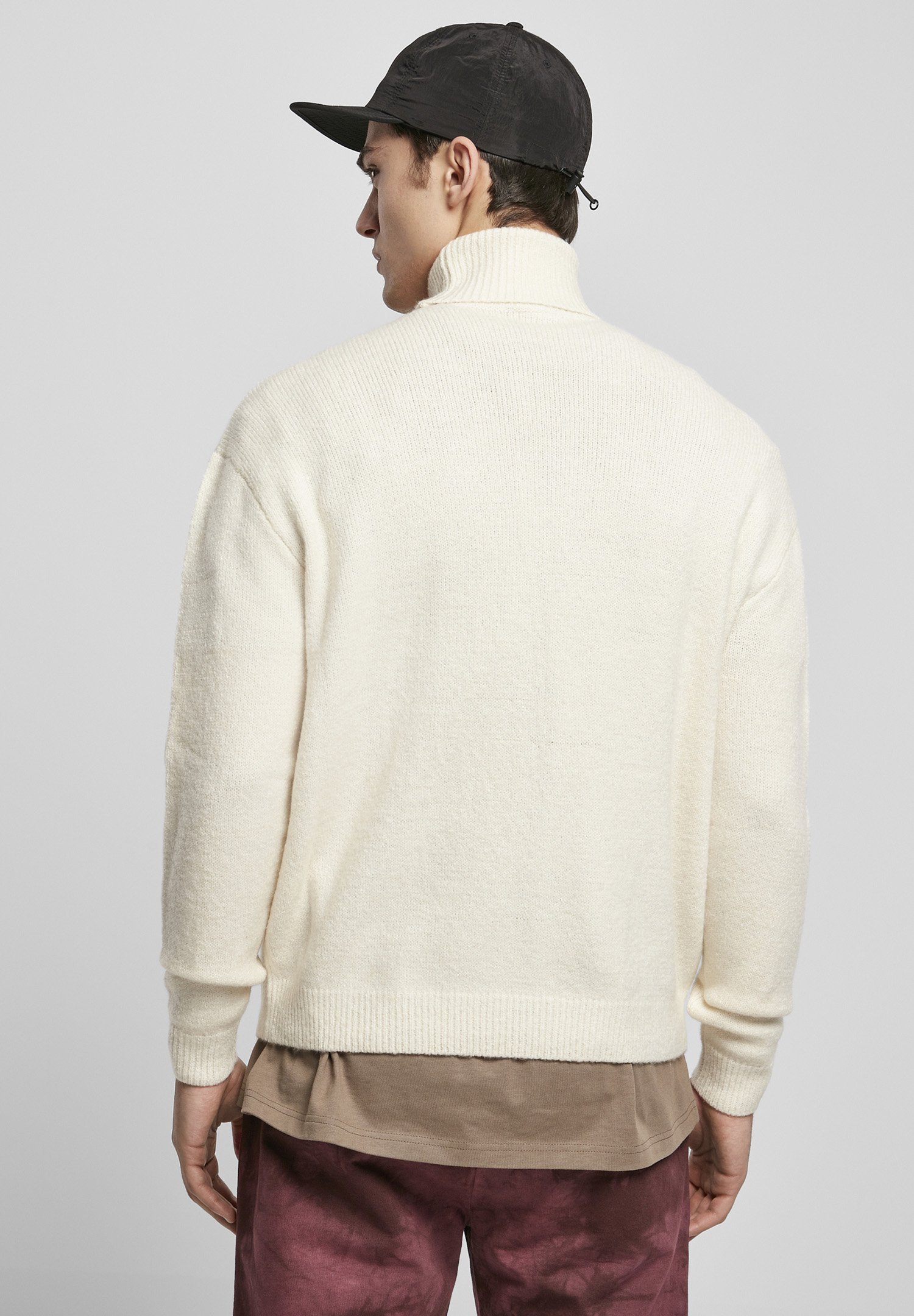 Maglione a collo alto oversize Urban Classics - Maglione - sabbia bianca