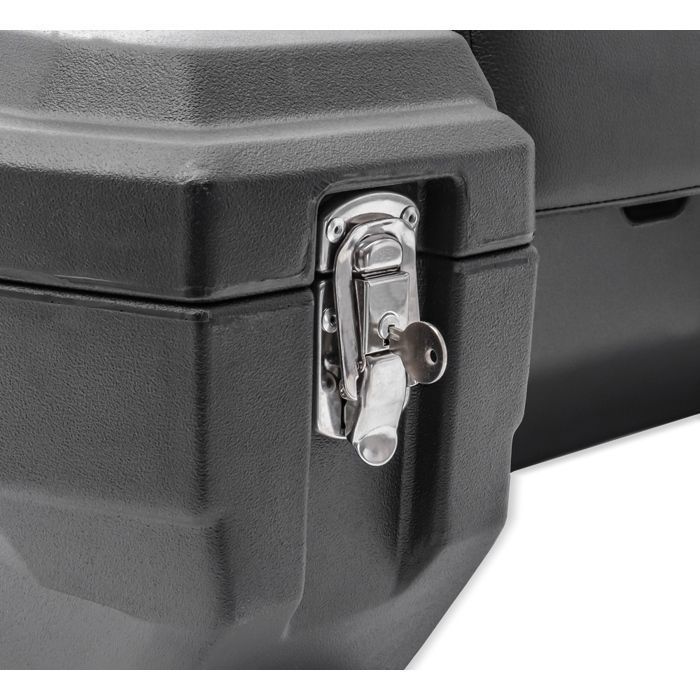 Maleta superior Bagtecs QT3 de 82 L para quad/ATV - Maleta trasera impermeable negra con respaldo