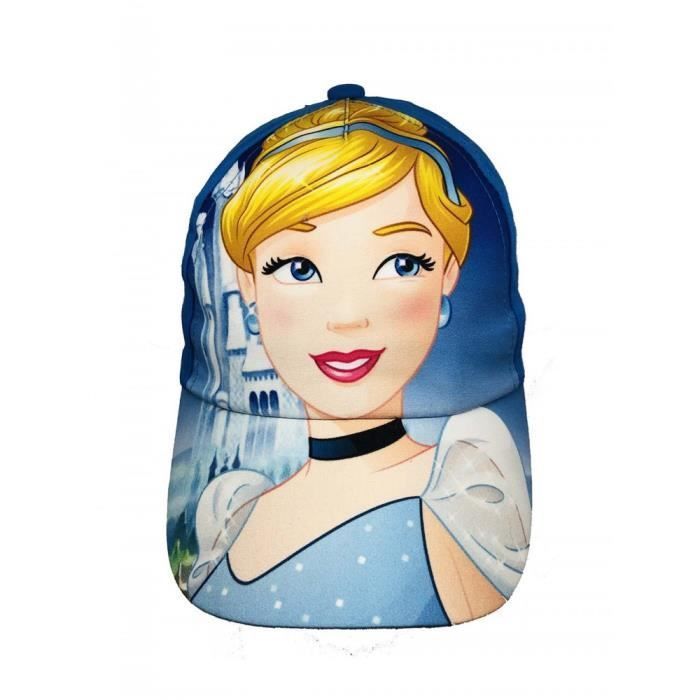 Gorro para niña - Disney - Cenicienta - Azul - Talla única - Ajustable con velcro