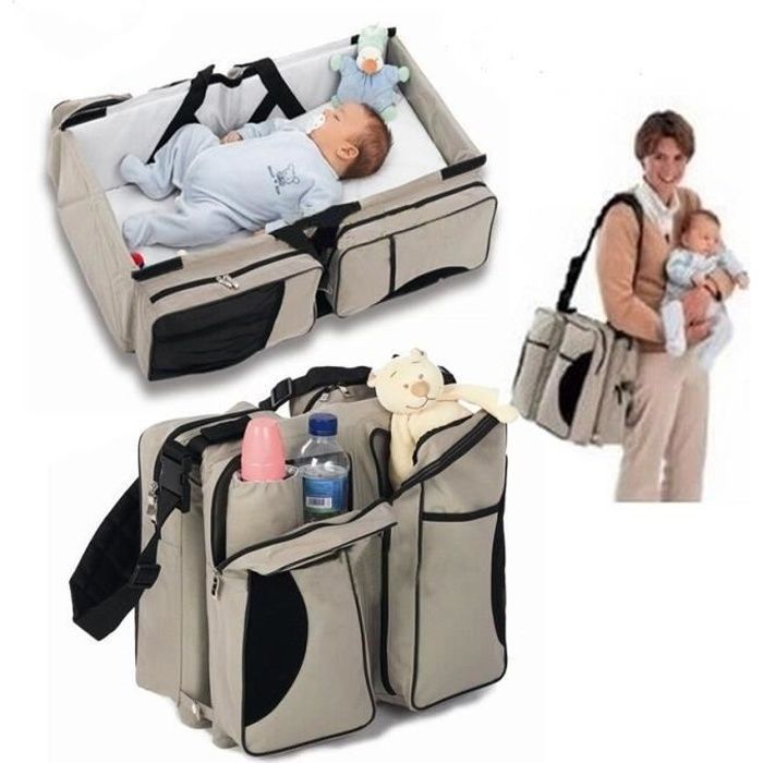 Bolso cambiador 3 en 1 para mamás - POPSPO - Bolso - Cuna de viaje - Estación