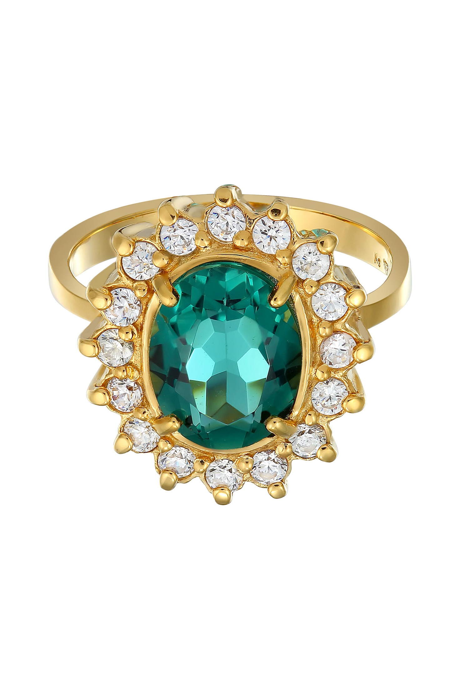 Elli PREMIUM Elli PREMIUM Bague Femmes Cocktail Elegant Royal avec quartz et cristaux de zirconium en argent sterling 925